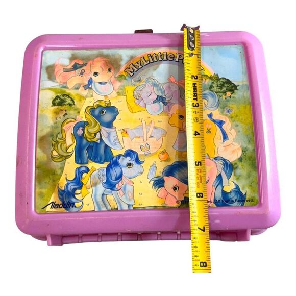 Vintage Aladdin My Little Pony Pink Plastic Lunchbox With Handle Original READ - Picture 3 of 16